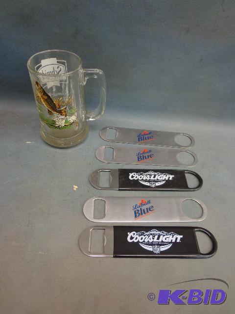 lot 17 image: Schmidt&nbspBeer Collector Mug and 5 Bottle ...