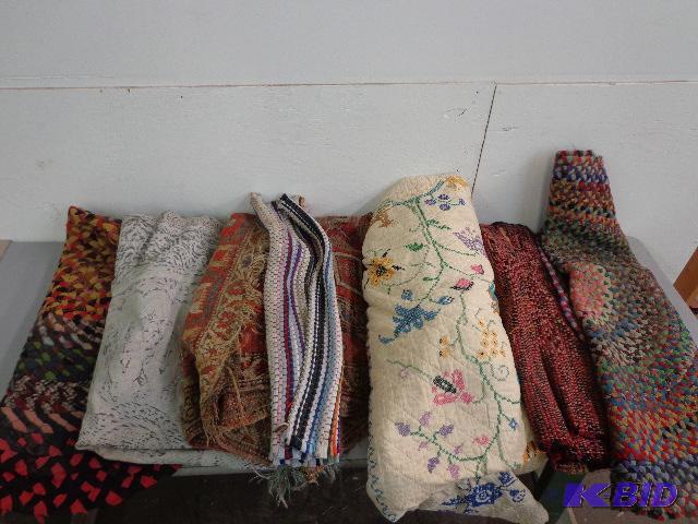 lot 170 image: Box of Various Rugs   Sizes 53 x 32 to 64 x 3...