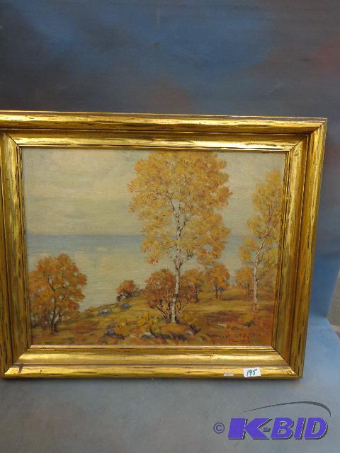 lot 195 image: Scenery Painting   24 x 21  Artist M Waldon...