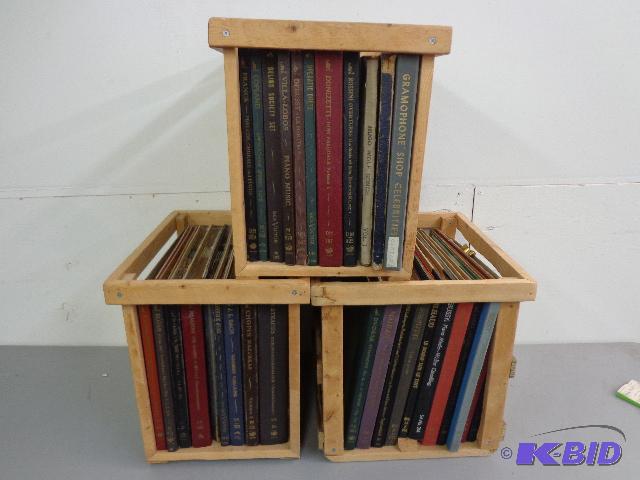 lot 202 image: 3 Wooden Crates of 78 Records   Strauss  Chop...
