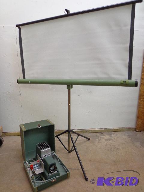 lot 29 image: Radiant Projector Screen and Argus 300 Slide ...