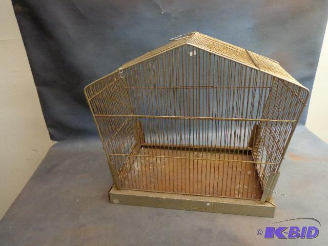 lot 33 image: Metal Bird Cage   17 x 14 ...