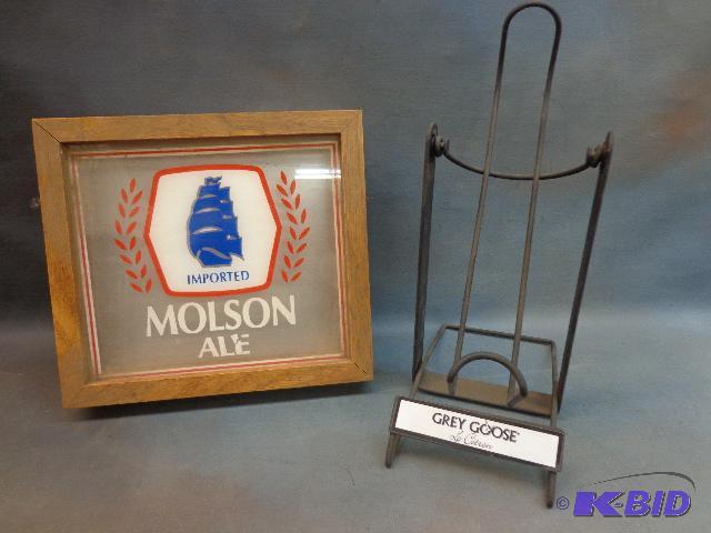 lot 43 image: Molson&nbspPicture and Gey Goose Bottle Hold...