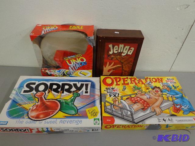 lot 55 image: Box of Board Games   Operation  sorry  uno ...