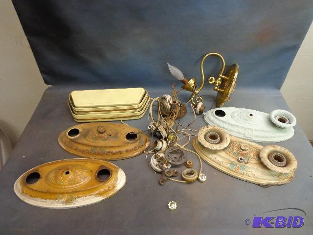 lot 67 image: Vintage Ceiling Light Fixtures   decorative p...