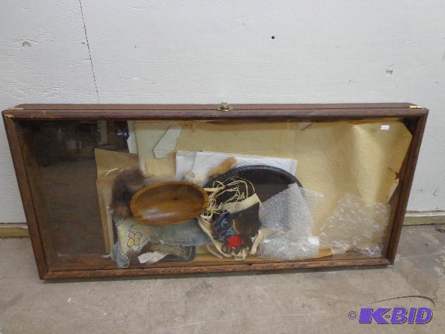 lot 91 image: Old Time Shadow Box with Brass Hardware   37 ...