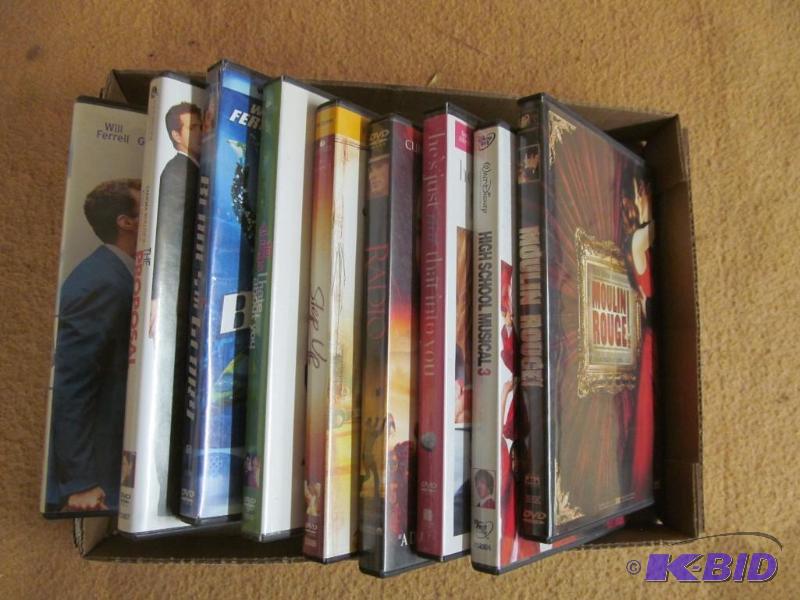 Group of DVDs