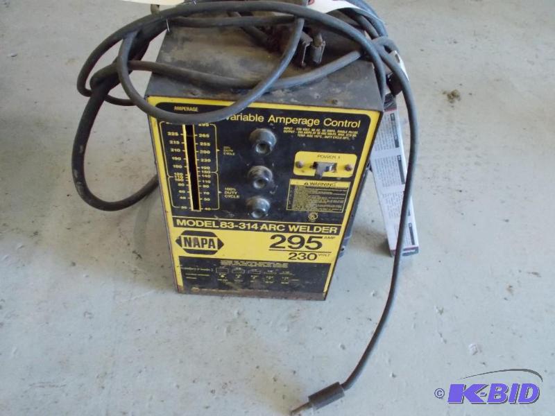 lot 24 image: Napa Model 83-314 Arc Welder, 295 Amp, 230v, ...