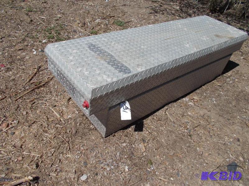 lot 31 image: Weather Guard Aluminum Saddle Tool Box, Fits ...
