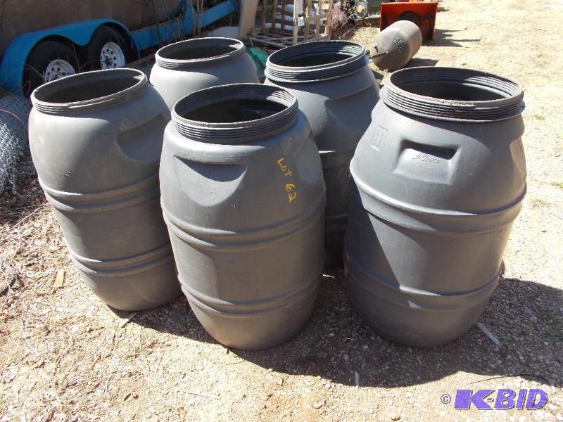 lot 62 image: (5) Poly Drums...