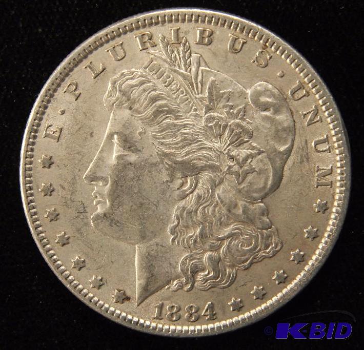 1884 MORGAN SILVER DOLLAR EXTRA FINE