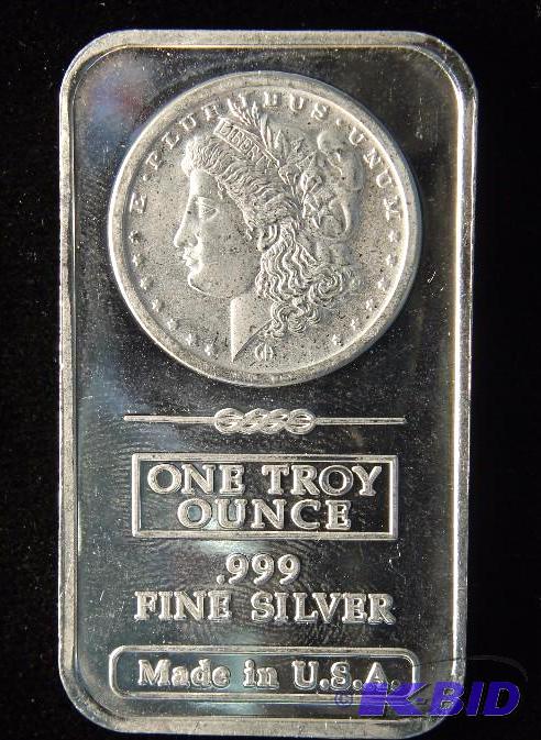 1 TROY Oz. 999 FINE SILVER BAR MADE IN THE U.S.A.