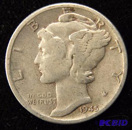 1945 MERCURY DIME F