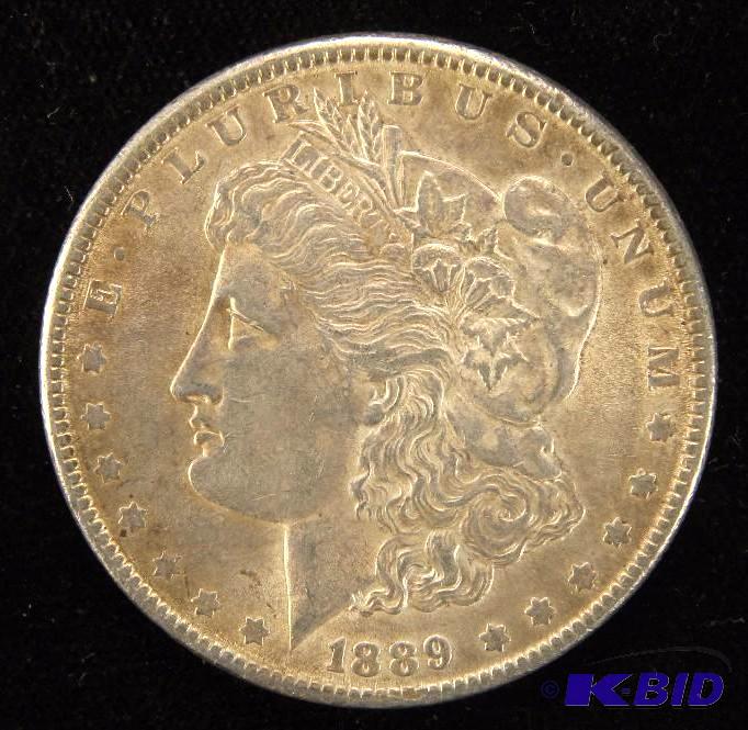 1889 US MORGAN SILVER DOLLAR XF