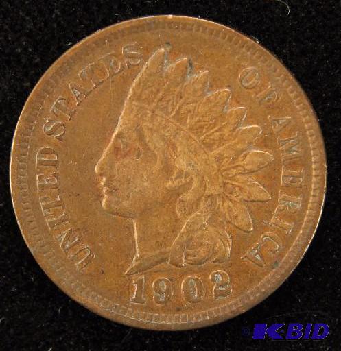 1902 INDIAN HEAD CENT VF DETAILS