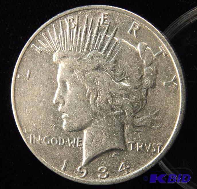 1934 S PEACE SILVER DOLLAR BETTER DATE