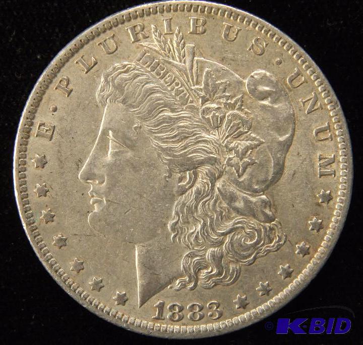 1883 O MORGAN SILVER DOLLAR EXTRA FINE