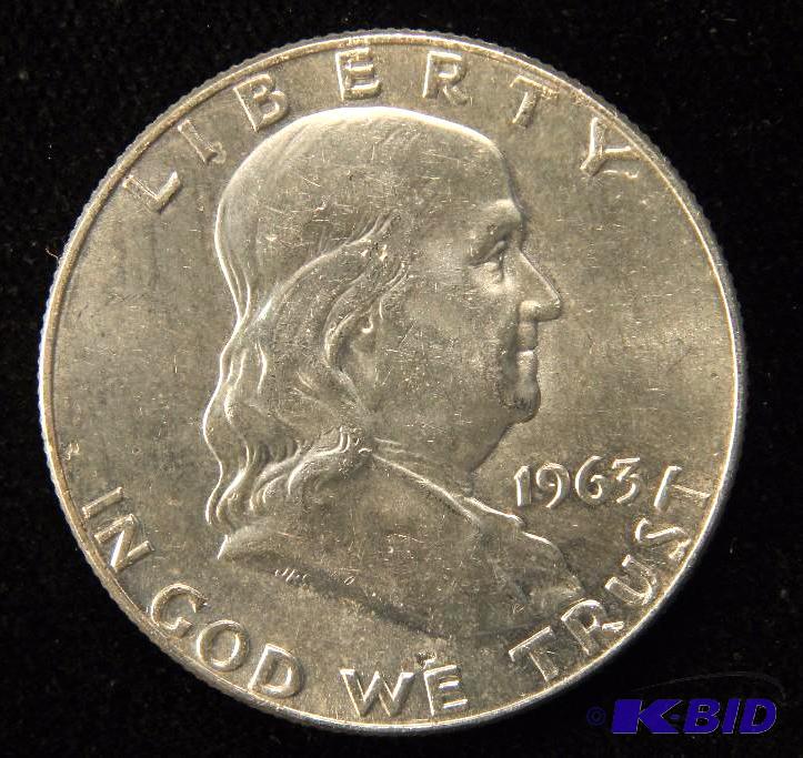 1963-D FRANKLIN SILVER HALF DOLLAR UNC