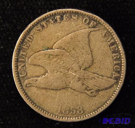 1858SL US FLYING EAGLE CENT FINE