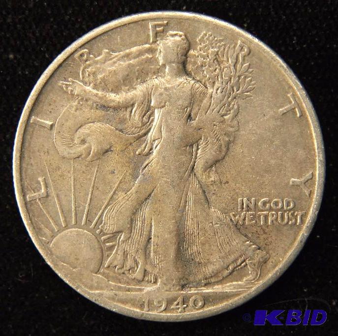 1940-S US WALKING LIBERTY HALF DOLLAR FINE