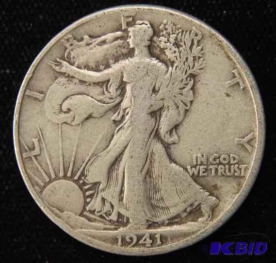 1941-D US WALKING LIBERTY HALF DOLLAR FINE