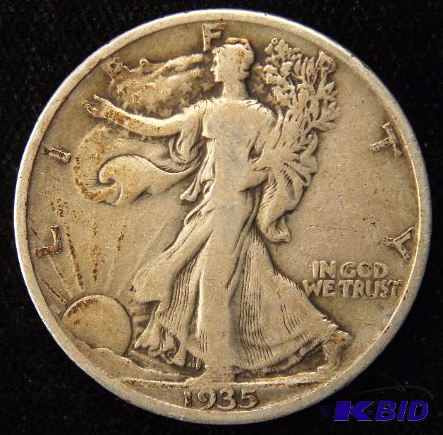 1935 WALKING LIBERTY HALF DOLLAR FINE