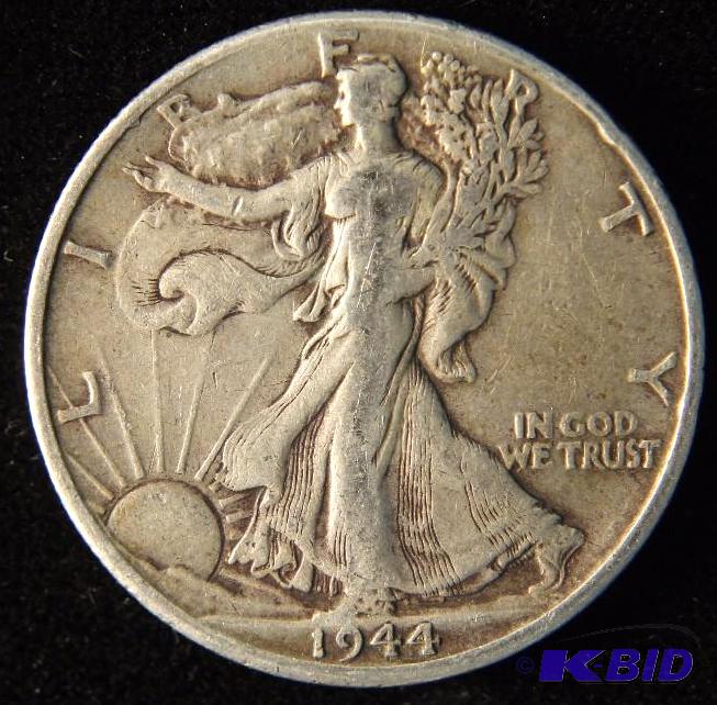 1944 D WALKING LIBERTY HALF DOLLAR FINE