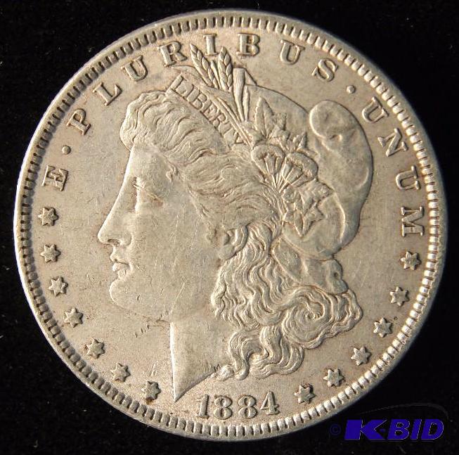 1884 MORGAN SILVER DOLLAR XF