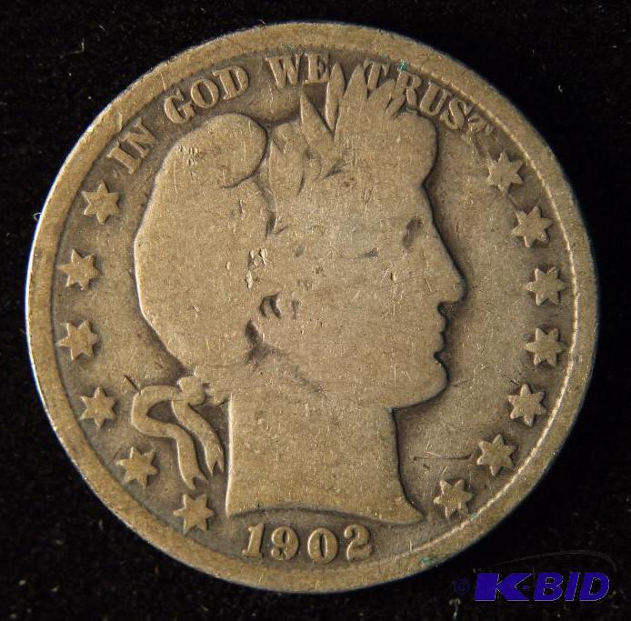 1902 US BARBER HALF DOLLAR