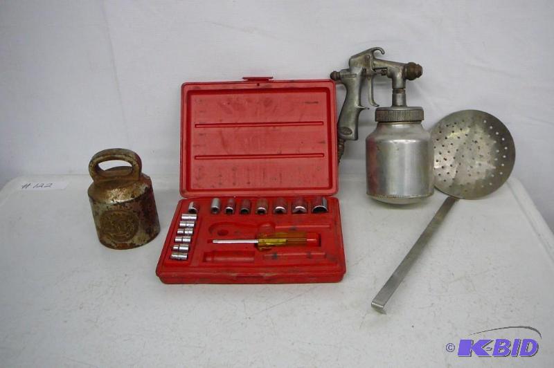 lot 132 image: Lot of Sockets  Paint Gun Ice Dipper&nbs...