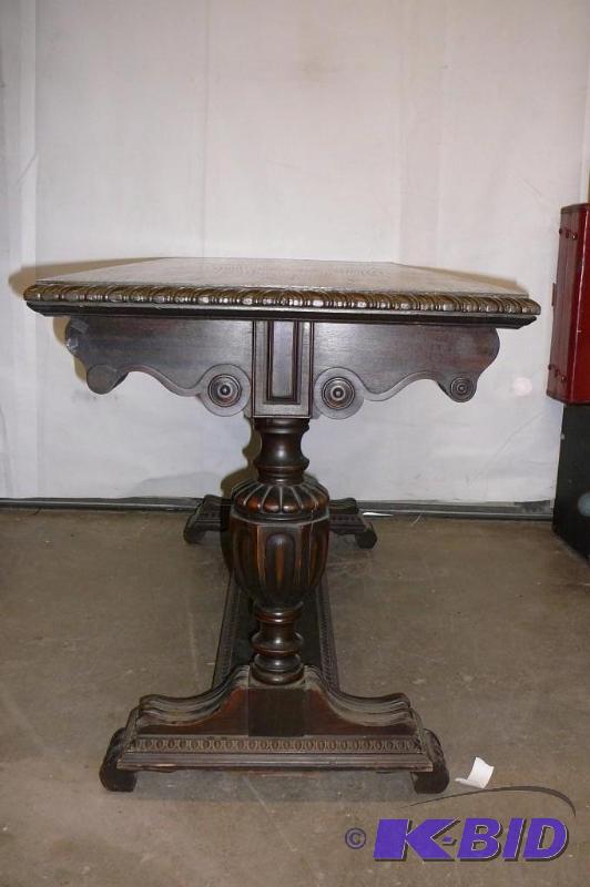 lot 146 image: Vintage Table with 2 Drawers 60&quotL x 24&q...