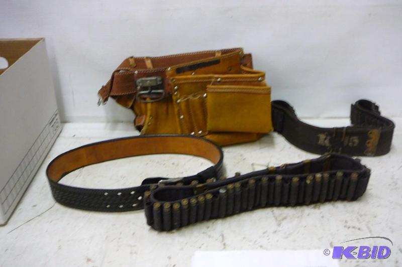 lot 149 image: Lot of Belts Utility Belt Amo Belts...