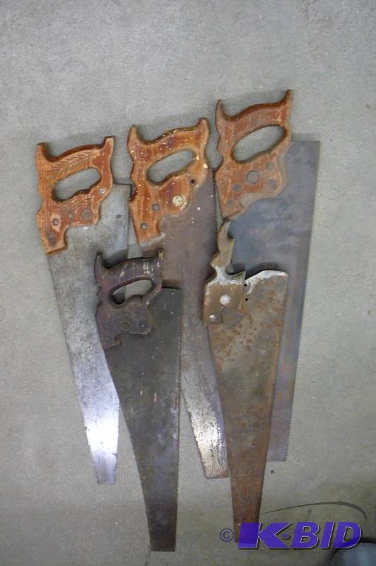 lot 153 image: 5 - Hand Saws...