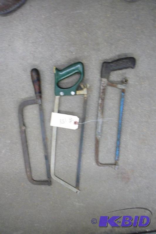 lot 158 image: 3- Hack Saws...