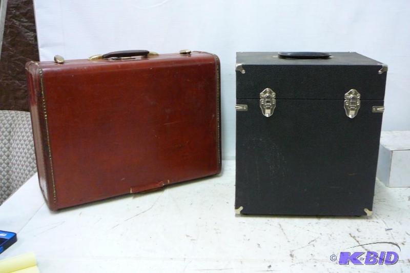 lot 76 image: Suit case & Wooden Box 14&quotw x 11 12...