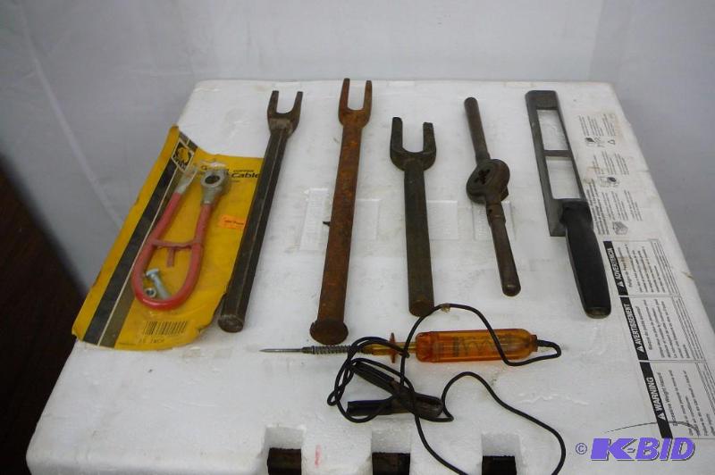 lot 97 image: Lot of Misc Tools Ball Joint Spliters Wire Te...