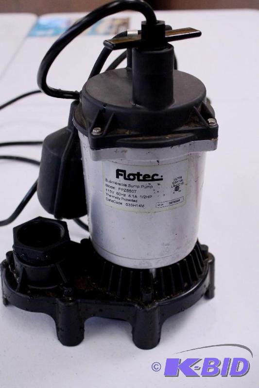 Flotec  HP sump pump, tested customer return