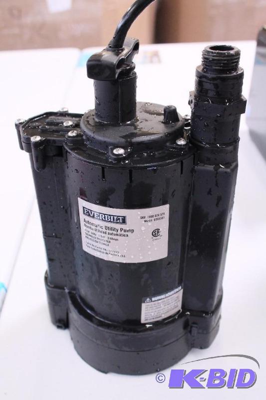 Everbilt  HP utility pump, tested, Customer returnEverbilt  HP Utility pump, 30 max vertical liftTestedCustomer Return