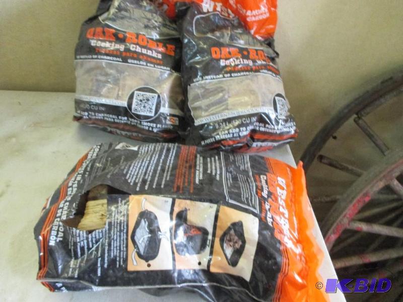 3 bags of oak cooking chunks...