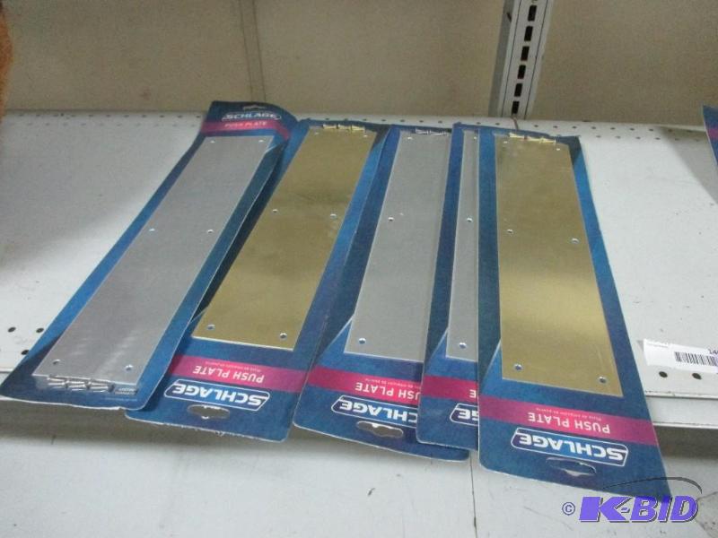 5 Schlage push plates...