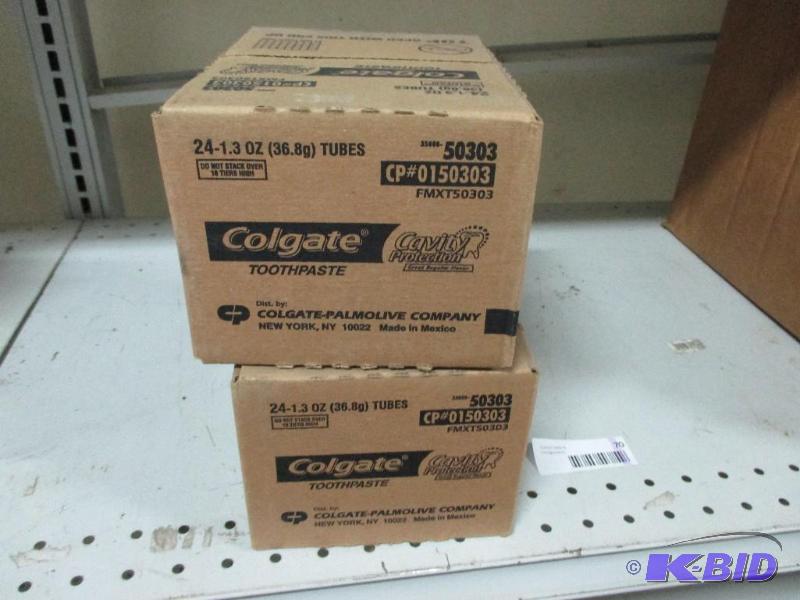 2 boxes of colgate toothpaste, expired 1114...