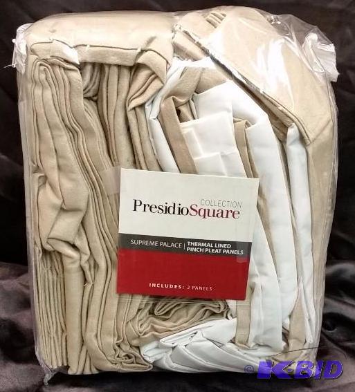 Supreme Palace Antique Satin Lined Pinch Pleat Curtain Panels
