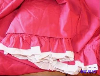 lot 20 image: JCP Penny priscilla Panel curtains. wtie backs. Exotic Pink. New in Package