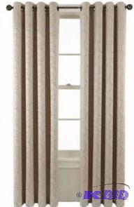 lot 33 image: JCP Studio Carson Blackout Curtain Panel Dark Dun