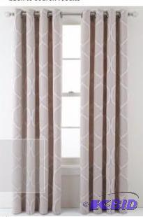 lot 35 image: MarthaWindow Turning Point Grommet-Top Curtain Panel Cedar Wood
