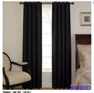 lot 40 image: Sound Asleep Room-Darkening Back-Tab Curtain Panels Black