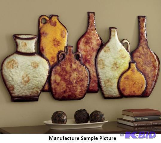 Large Vase Wall Art - Overlapping jugs ripple...