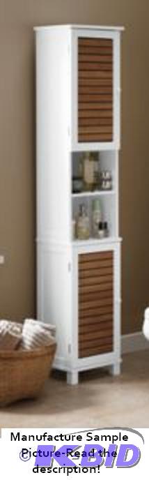 Bamboo Spa Tall Cabinet - Has top and bottom ...