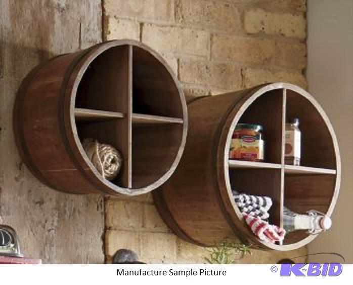 Set of 2 Half Barrel Cubbies -&nbspHalf-barr...