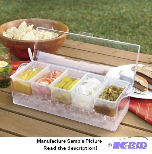 Five Section Chilled Condiment Caddy - Five r...